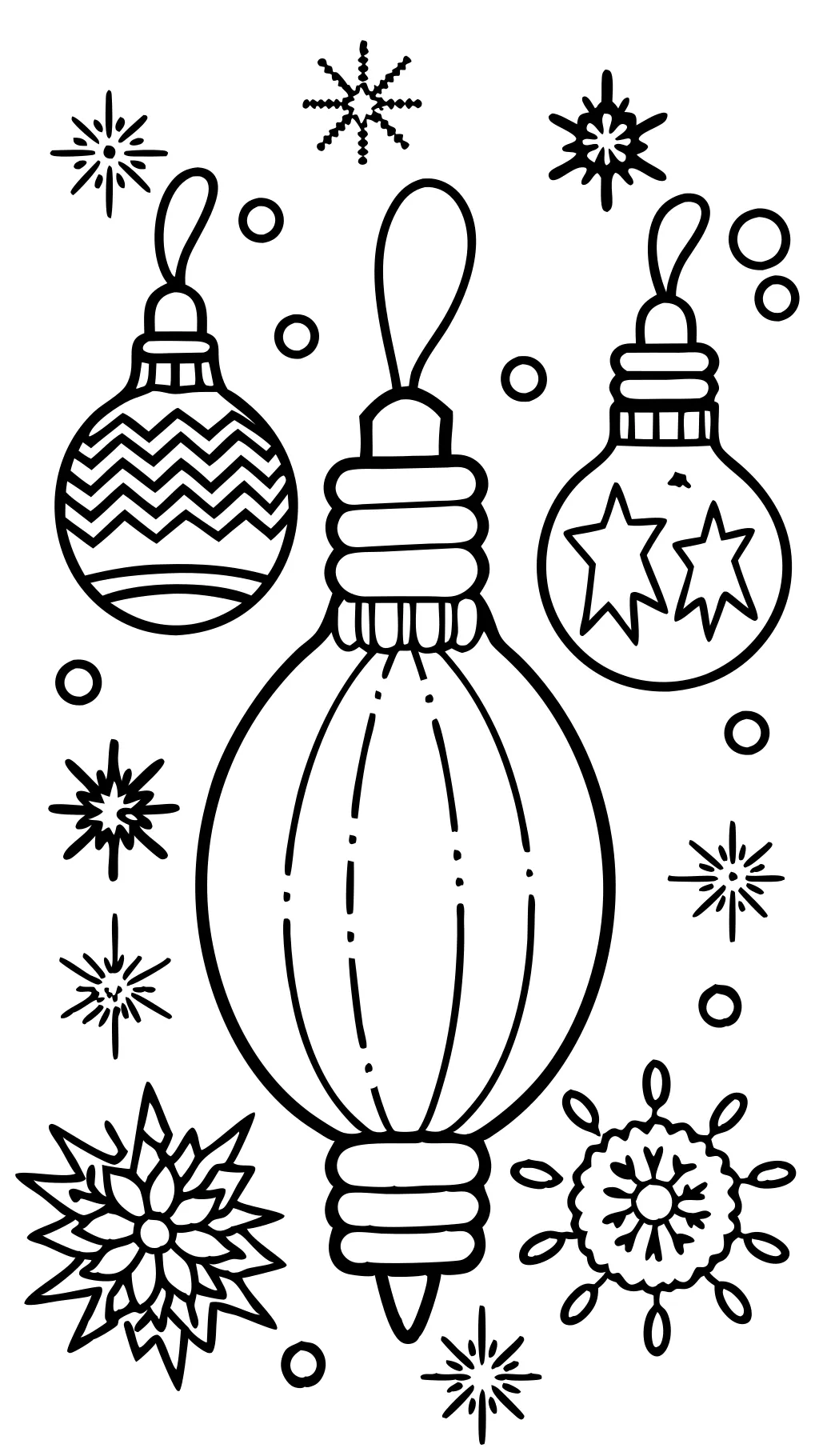 christmas light bulb coloring page